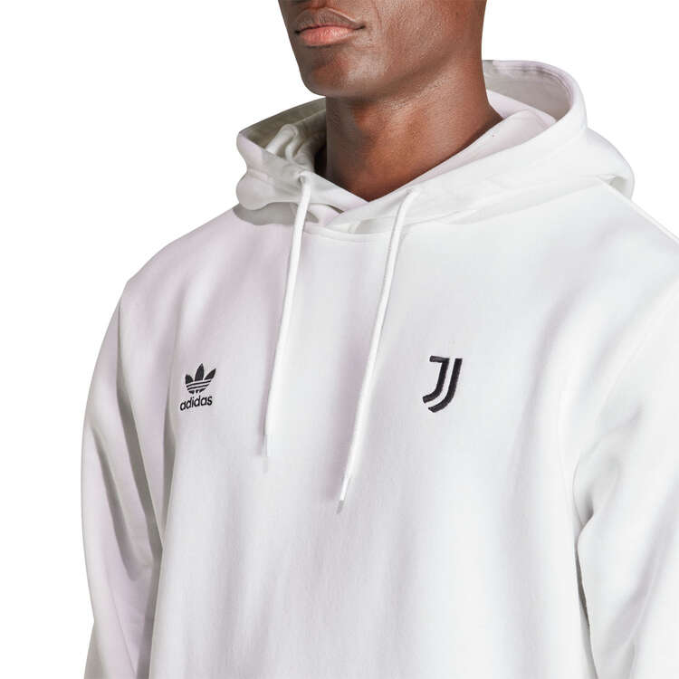 adidas Originals Mens Juventus FC Essentials Trefoil Hoodie, White, rebel_hi-res