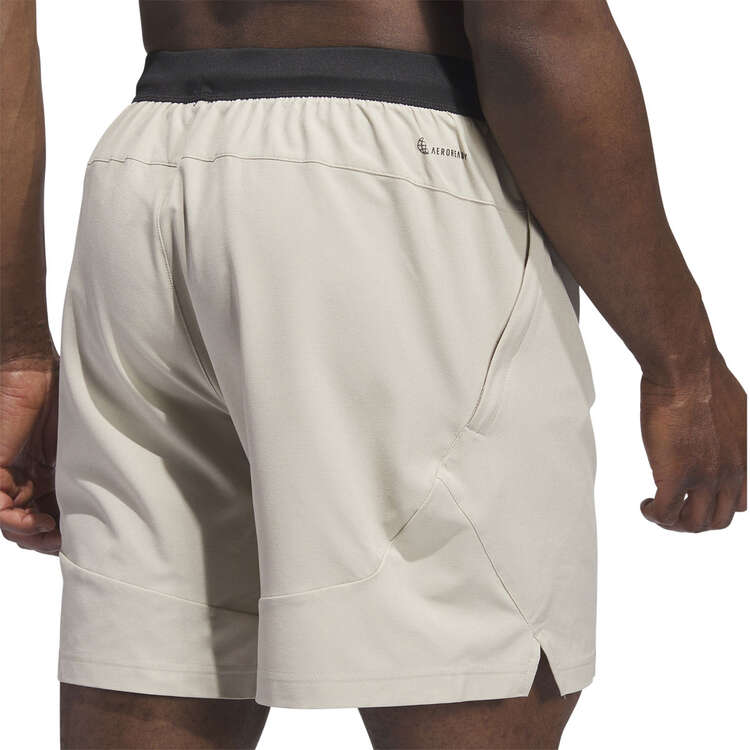 adidas Mens Axis 6 Inch Woven Training Shorts, Beige, rebel_hi-res