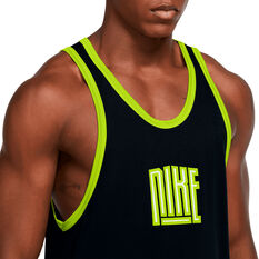 Nike Mens Dri-FIT Starting Five Basketball Jersey, Black/Green, rebel_hi-res