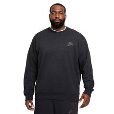 Nike Mens Sportswear Essentials Semi-Brushed Crew Top Black XS, Black, rebel_hi-res