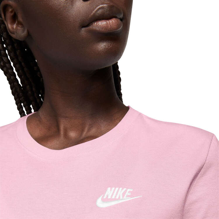 Nike Womens Sportswear Club Essentials Tee, Pink/White, rebel_hi-res