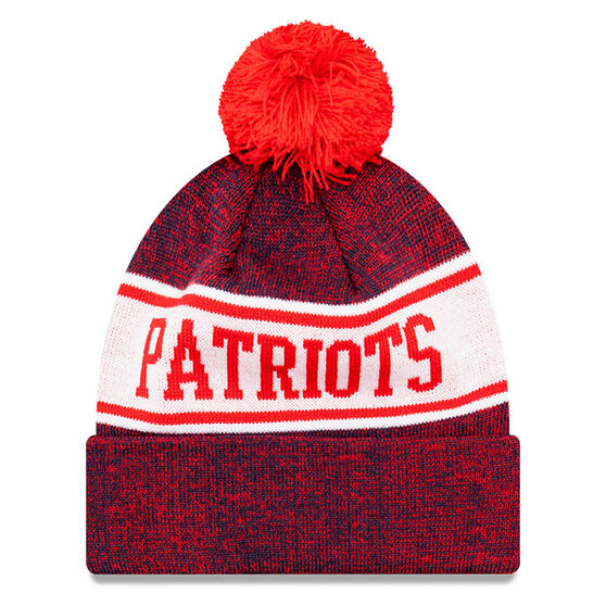 New England Patriots New Era Pom Knit Beanie, , rebel_hi-res