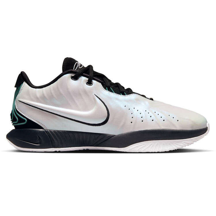 Nike LeBron 21 Conchiolin Basketball Shoes, White/Black, rebel_hi-res