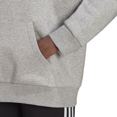 adidas Womens Essentials Boyfriend Logo Hoodie, Grey, rebel_hi-res
