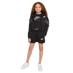 Nike Air Girls Sportswear French Terry Hoodie Black/Grey XS XS, Black/Grey, rebel_hi-res