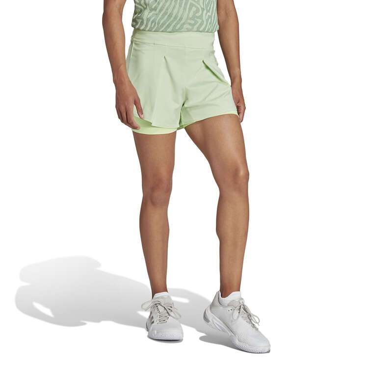 adidas Womens Tennis Match Shorts, Green, rebel_hi-res