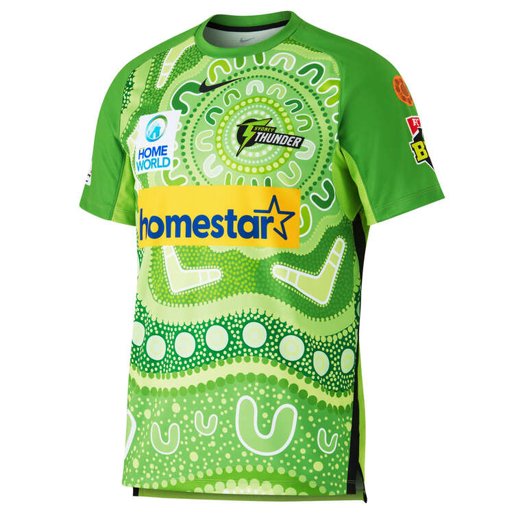 Nike Youth Sydney Thunder 2023/24 Indigenous Cricket Shirt Green S, Green, rebel_hi-res