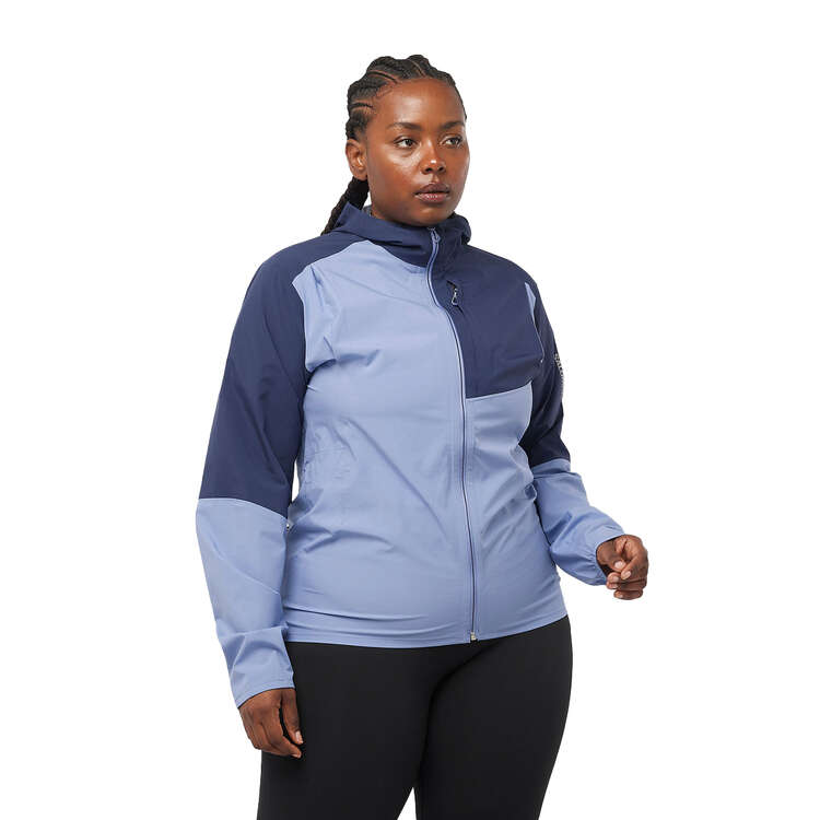 Salomon Womens Bonatti Waterproof Trail Jacket Blue XS, Blue, rebel_hi-res