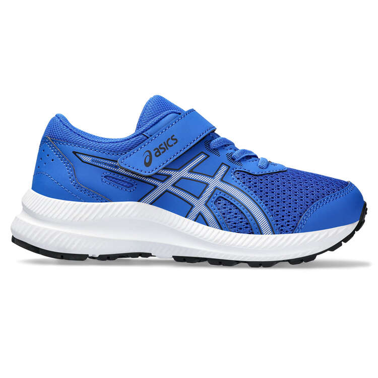 Asics Contend 8 PS Kids Running Shoes Blue/Silver US 11, Blue/Silver, rebel_hi-res