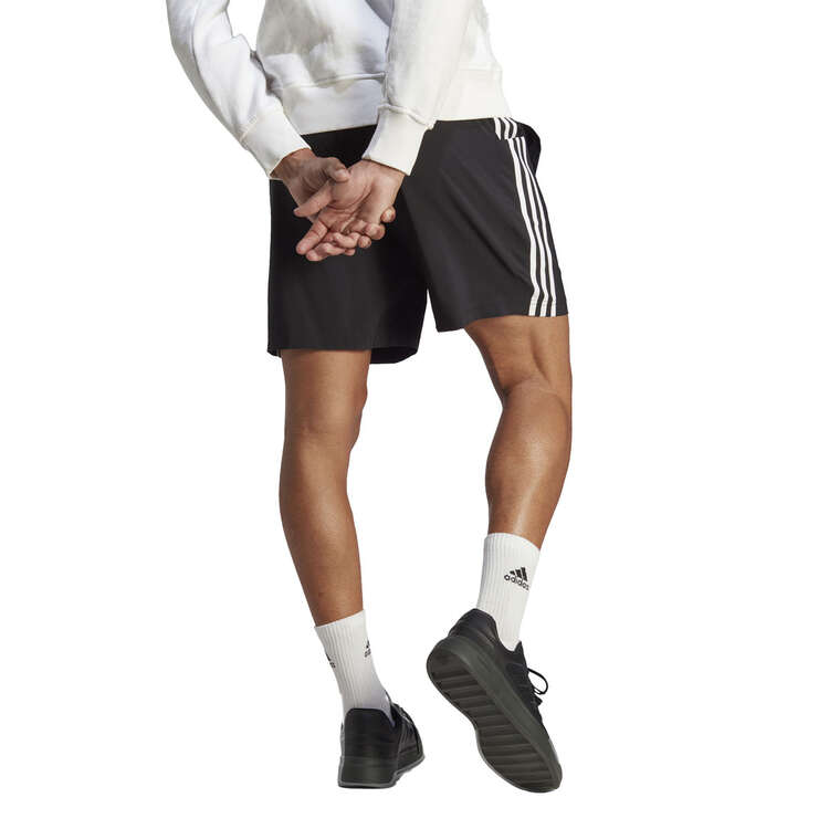 adidas Mens AEROREADY Essentials 3-Stripes Shorts Black/White XS, Black/White, rebel_hi-res