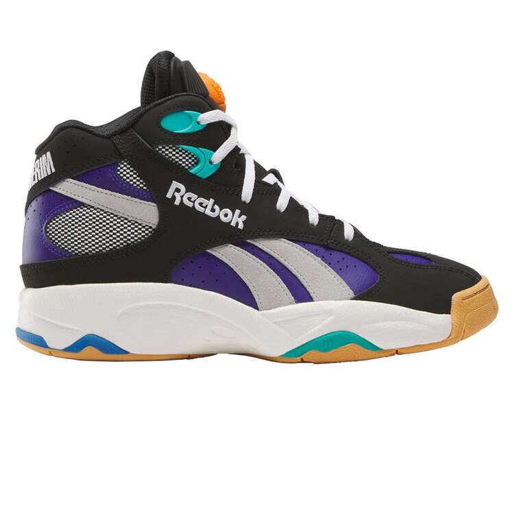 Reebok ATR Pump Vertical Basketball Shoes Black/Purple US Mens 7 / Womens 8.5, Black/Purple, rebel_hi-res