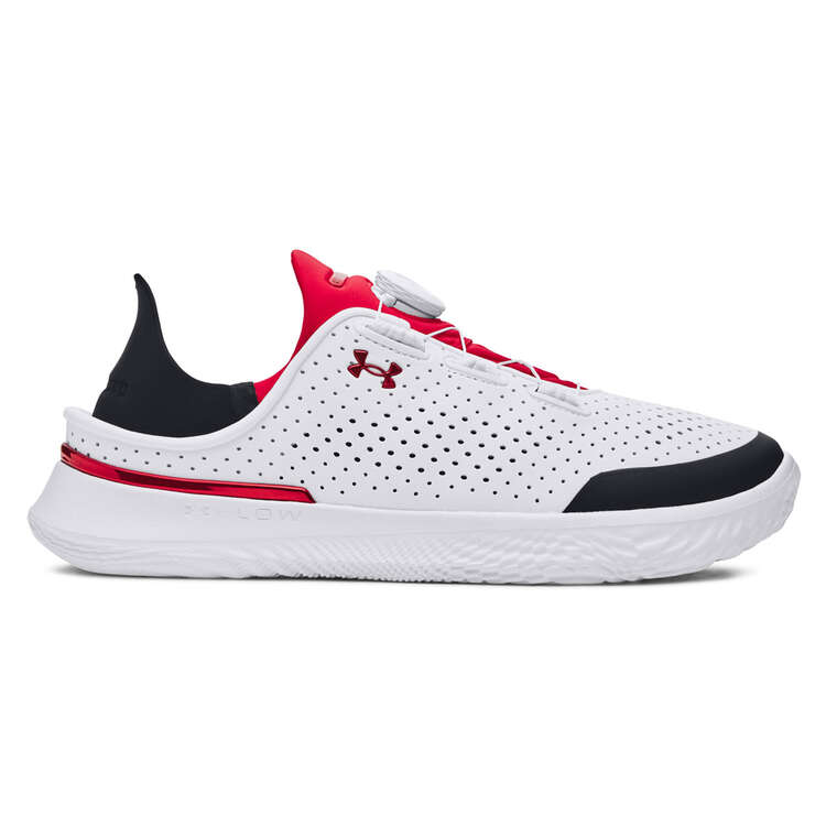 Under Armour SlipSpeed Mens Training Shoes, White/Red, rebel_hi-res