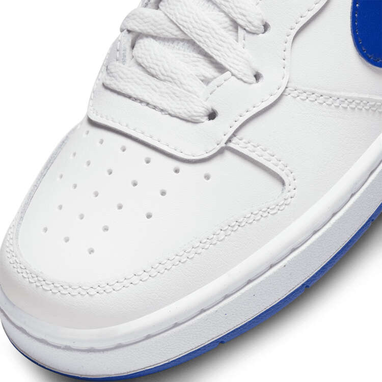 Nike Court Borough Mid 2 GS Kids Casual Shoes, White/Blue, rebel_hi-res