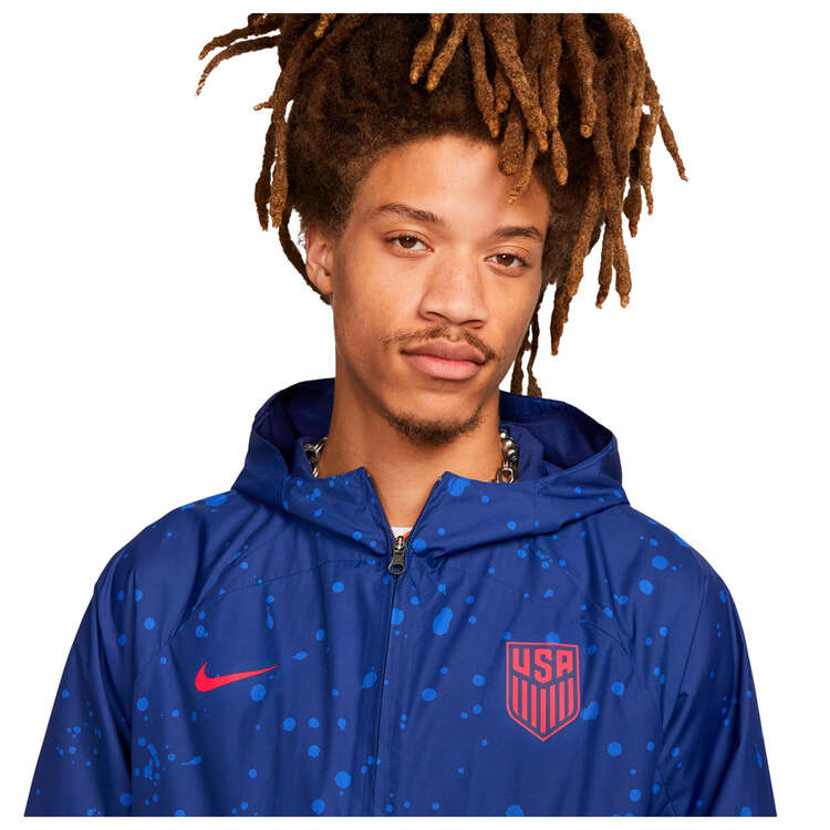 Nike Mens USA AWF Lightweight Football Jacket, Blue, rebel_hi-res