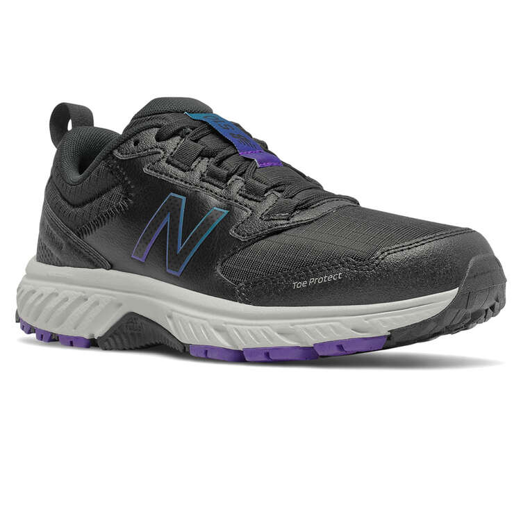 New Balance 510 v5 D Womens Trail Running Shoes, Black/White, rebel_hi-res