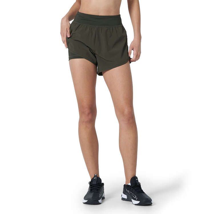 Ell/Voo Womens Essentials Shorts, Khaki, rebel_hi-res