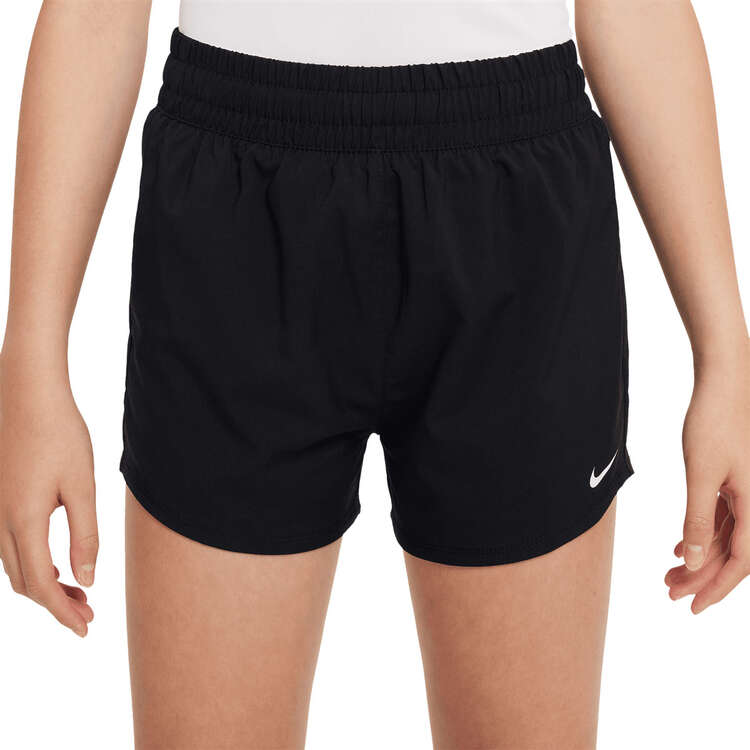 Nike Girls Dri-FIT One Woven HR Shorts Black XS, Black, rebel_hi-res