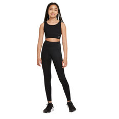 Nike Girls Dri-FIT One Luxe Tights, Black, rebel_hi-res