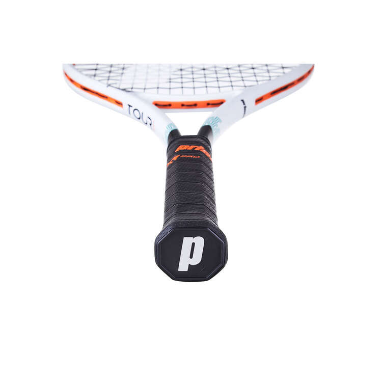 Prince Tour 100 Tennis Racquet, White/Orange, rebel_hi-res