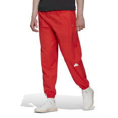 adidas Sportswear Mens Woven Pants Red S, Red, rebel_hi-res
