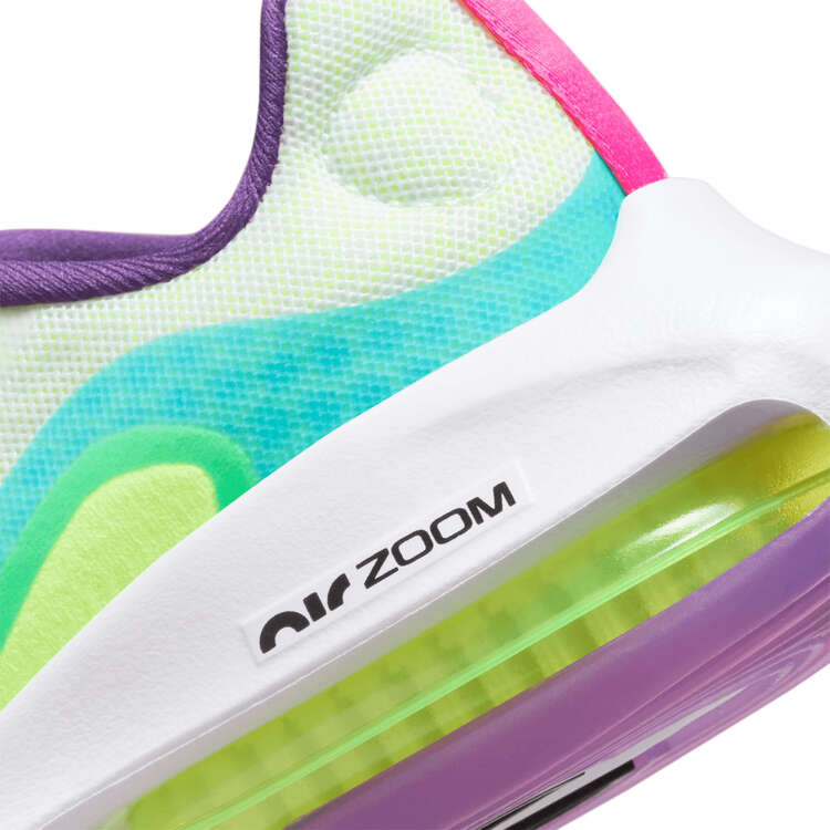 Nike Air Zoom Arcadia 2 PS Kids Running Shoes, White/Multi, rebel_hi-res