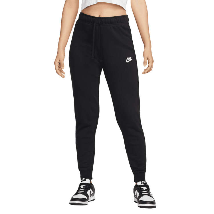 Nike Womens Sportswear Club Fleece Slim Jogger Pants, Black/White, rebel_hi-res