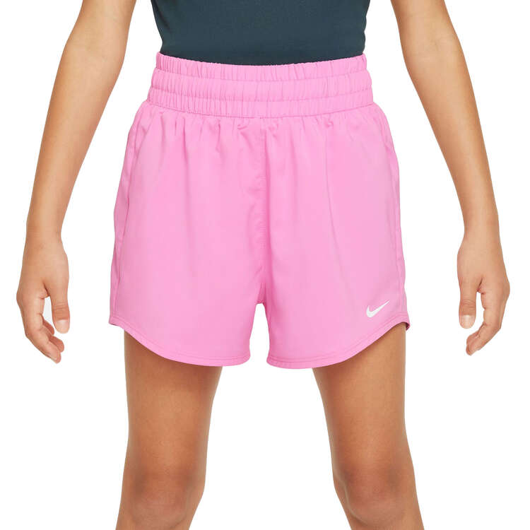 Nike Kids Dri-FIT Woven High Waisted Shorts, Pink, rebel_hi-res