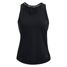 Under Armour Womens Iso-Chill 200 Laser Tank, Black, rebel_hi-res