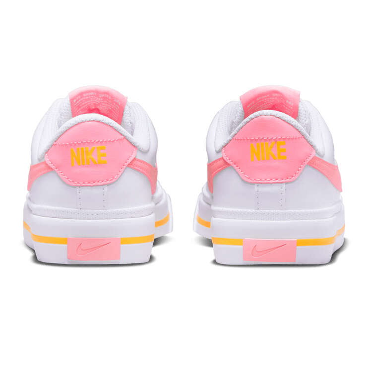 Nike Court Legacy GS Kids Casual Shoes, White/Pink, rebel_hi-res
