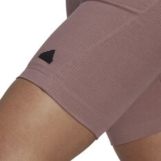 adidas Sportswear Womens Rib Biker Shorts, Purple, rebel_hi-res