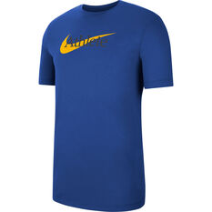 Nike Mens Dri-FIT Swoosh Training Tee, Blue, rebel_hi-res