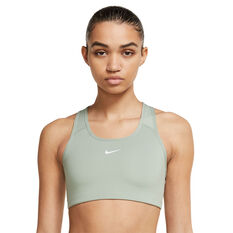 Nike Womens Swoosh Medium Support Sports Bra Green XS, Green, rebel_hi-res