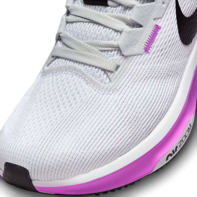 Nike Air Zoom Structure 25 Womens Running Shoes, White/Purple, rebel_hi-res