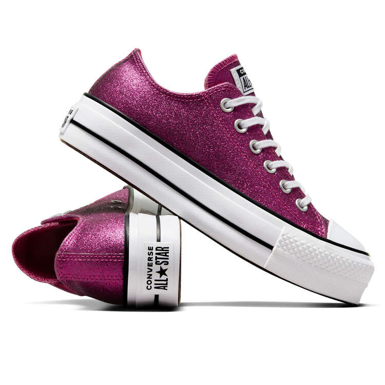 Converse Chuck Taylor All Star Lift Low Womens Casual Shoes Berry/White US 6, Berry/White, rebel_hi-res