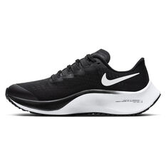 Nike Air Zoom Pegasus 37 GS Kids Running Shoes Black / White US 1, Black / White, rebel_hi-res