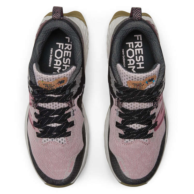 New Balance Fresh Foam X Hierro v7 Womens Trail Running Shoes, Pink/White, rebel_hi-res
