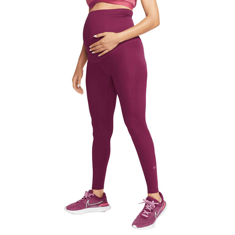 Nike Womens High-Waisted Maternity Tights, Purple, rebel_hi-res