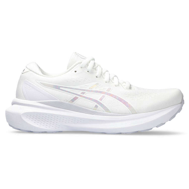 Asics GEL Kayano 30 Anniversary Womens Running Shoes White/Silver US 6, White/Silver, rebel_hi-res