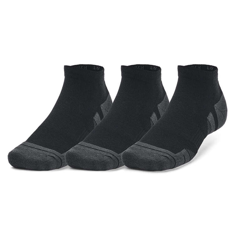 Under Armour Performance Tech Low Socks 3-Pack, Black, rebel_hi-res