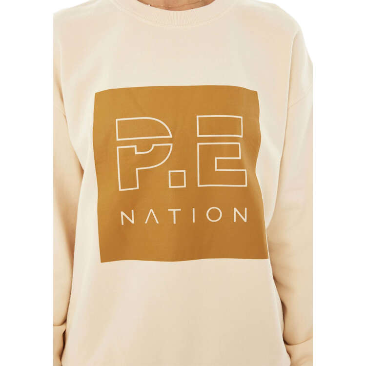 P.E Nation Womens Cut Shot Sweatshirt, Ivory, rebel_hi-res