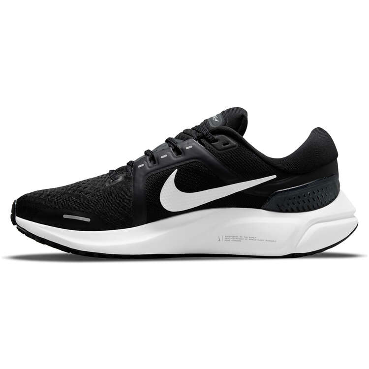 Nike Air Zoom Vomero 16 Mens Running Shoes Black/White US 8, Black/White, rebel_hi-res