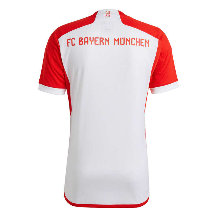 adidas Mens Bayern Munich 2023/24 Replica Home Football Jersey, White, rebel_hi-res