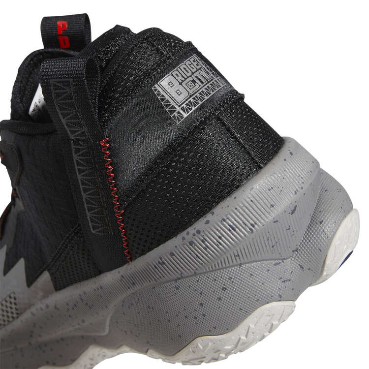 adidas Dame 8 Basketball Shoes, Grey/Red, rebel_hi-res