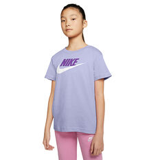 Nike Girls Sportswear Basic Futura Tee, Purple, rebel_hi-res