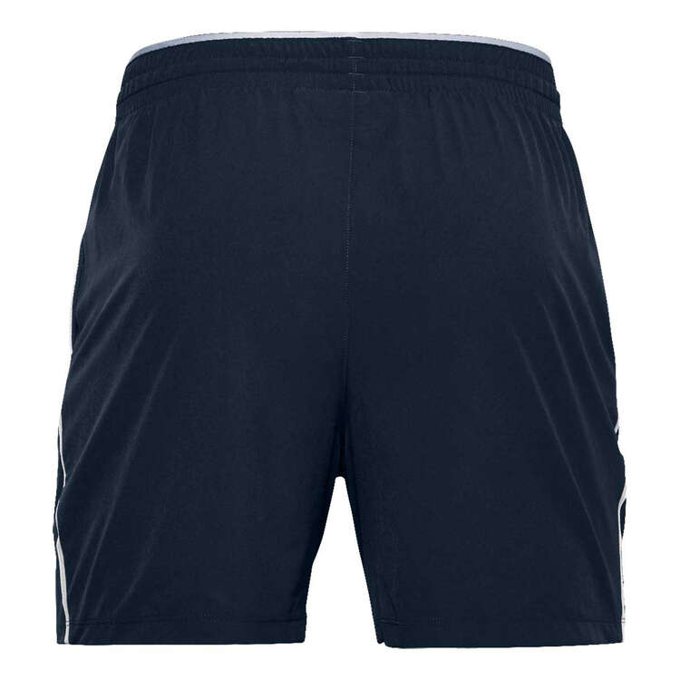 Under Armour Mens Qualifier 5-inch Woven Training Shorts, Navy, rebel_hi-res