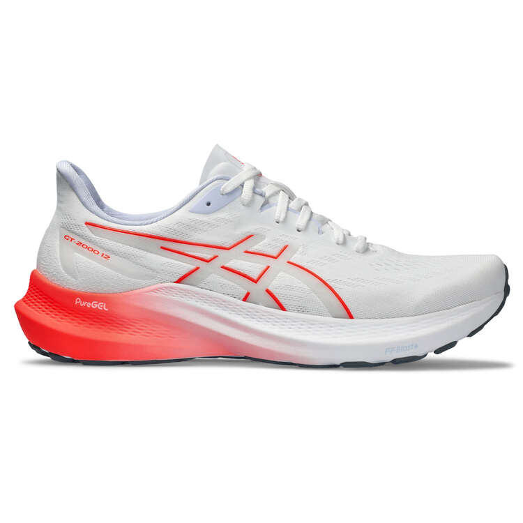 Asics GT 2000 12 Mens Running Shoes White/Red US 7, White/Red, rebel_hi-res
