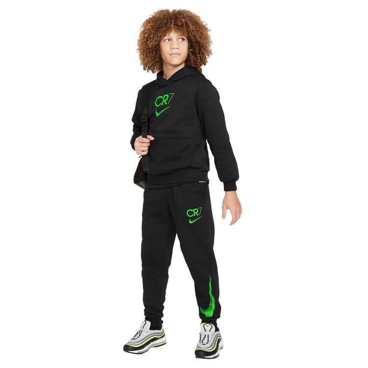 Nike Kids CR7 Club Fleece Football Jogger Pants, Black/Green, rebel_hi-res