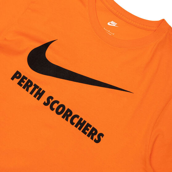 Perth Scorchers 2021/22 Mens Swoosh Tee, Orange, rebel_hi-res