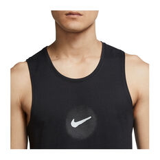 Nike Mens Dri-FIT Miler Wild Run Graphic Tank, Black, rebel_hi-res