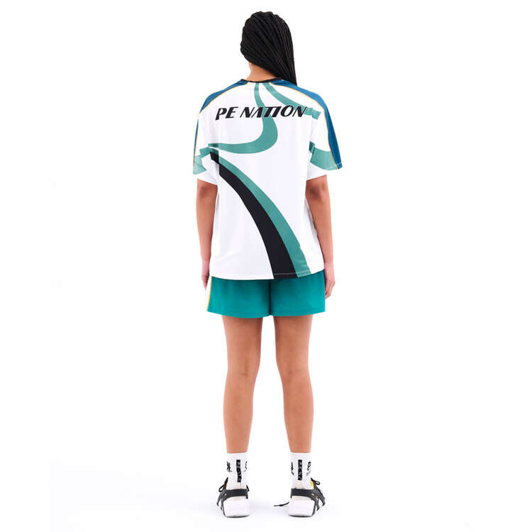 P.E Nation Womens Qualifier Shorts, Green, rebel_hi-res